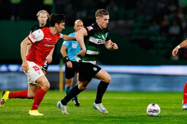 Paulo Oliveira ve Viktor Gyokeres Liga Portekiz maçı sırasında Estadio Jose Alvalade 'de (Maciej Rogowski)