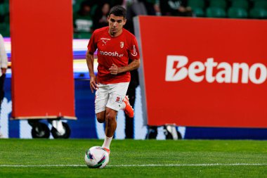 Victor Gomez, Liga Portekiz maçı sırasında Estadio Jose Alvalade 'de (Maciej Rogowski) Sporting CP ve SC Braga takımları arasında görüldü.)