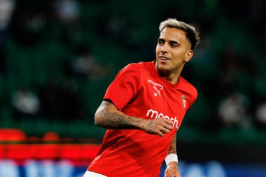Rodrigo Zalazar, Liga Portekiz maçı sırasında Estadio Jose Alvalade 'de (Maciej Rogowski) Sporting CP ve SC Braga takımları arasında görüldü.)