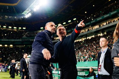 Rui Borges ve Carlos Carvalhal, Liga Portekiz maçı sırasında Estadio Jose Alvalade 'de (Maciej Rogowski)