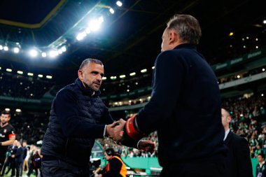 Rui Borges ve Carlos Carvalhal, Liga Portekiz maçı sırasında Estadio Jose Alvalade 'de (Maciej Rogowski)