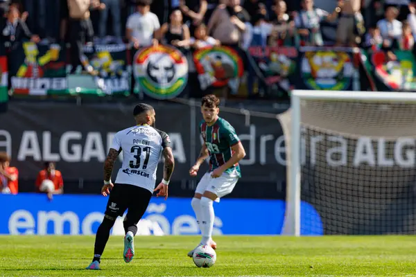 Derick Poloni, Liga Portekiz maçı sırasında Estrela Amadora ve SC Farense takımları arasında Estadio Jose Gomes 'de (Maciej Rogowski)