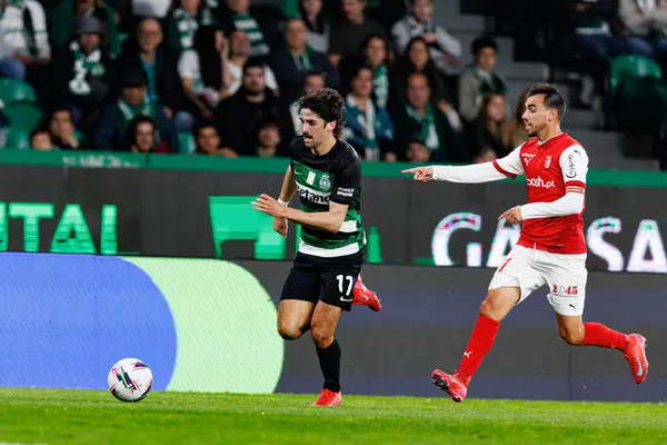 Francisco Trincao ve Ricardo Horta, Liga Portekiz maçı sırasında Estadio Jose Alvalade 'de (Maciej Rogowski)
