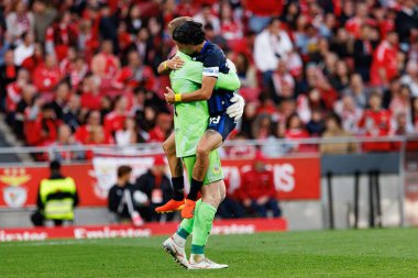 Nico Mantl ve Pedro Santos Liga Portekiz maçı sırasında SL Benfica ve FC Arouca (Maciej Rogowski)