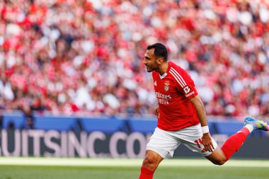 SL Benfica ve FC Arouca (Maciej Rogowski) takımları arasında oynanan Liga Portekiz maçında Vangelis Pavlidis görüldü)