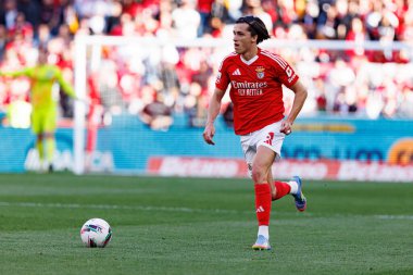 Alvaro Carreras, Liga Portekiz maçında SL Benfica ve FC Arouca (Maciej Rogowski) takımları arasında görüldü.)