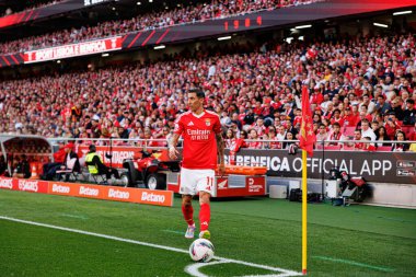 Angel Di Maria Liga Portekiz maçında SL Benfica ve FC Arouca (Maciej Rogowski) takımları arasında görüldü.)