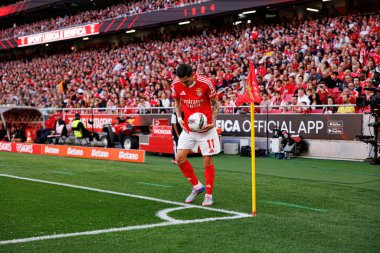 Angel Di Maria Liga Portekiz maçında SL Benfica ve FC Arouca (Maciej Rogowski) takımları arasında görüldü.)