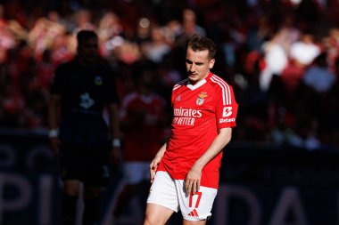 Kerem Akturkoglu Liga Portekiz maçı sırasında SL Benfica ve FC Arouca (Maciej Rogowski) takımları arasında görüldü.)