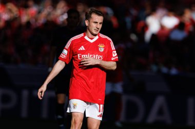 Kerem Akturkoglu Liga Portekiz maçı sırasında SL Benfica ve FC Arouca (Maciej Rogowski) takımları arasında görüldü.)