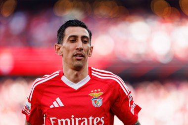 Angel Di Maria Liga Portekiz maçında SL Benfica ve FC Arouca (Maciej Rogowski) takımları arasında görüldü.)
