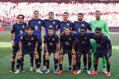 Liga Portekiz maçında SL Benfica ve FC Arouca (Maciej Rogowski) takımları arasında Arouca oyuncuları görüldü.)