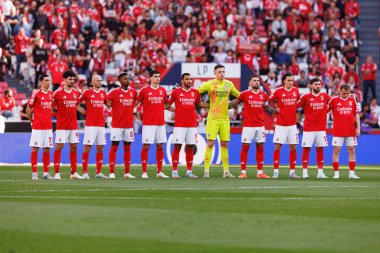 Benfica oyuncuları Liga Portekiz maçında SL Benfica ve FC Arouca (Maciej Rogowski) takımları arasında görüldü.)