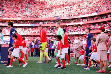 Jason, Anatoliy Trubin, Nico Mantl ve Jose Fontan Liga Portekiz maçında SL Benfica ve FC Arouca (Maciej Rogowski) takımları arasında görüldü.)
