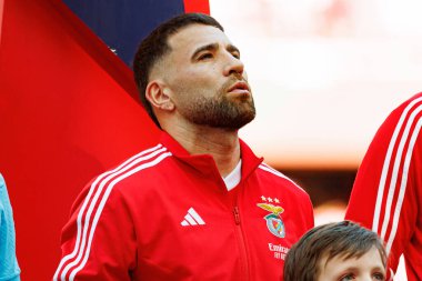 Nicolas Otamendi, Liga Portekiz maçı sırasında SL Benfica ve FC Arouca (Maciej Rogowski) takımları arasında görüldü.)