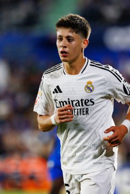 LaLiga EA SPORTS maçı sırasında Estadio Coliseum 'da Getafe CF ve Real Madrid CF takımları arasında görüldü (Maciej Rogowski)