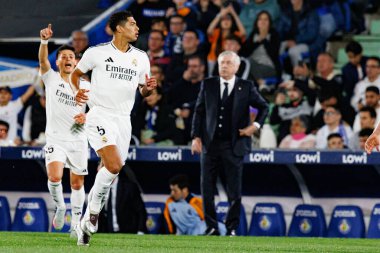 Jude Bellingham, Estadio Coliseum 'daki Getafe CF ve Real Madrid CF takımları arasında oynanan LaLiga EA SPORTS maçı sırasında görüldü (Maciej Rogowski)