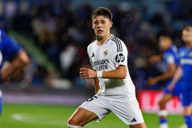 LaLiga EA SPORTS maçı sırasında Estadio Coliseum 'da Getafe CF ve Real Madrid CF takımları arasında görüldü (Maciej Rogowski)