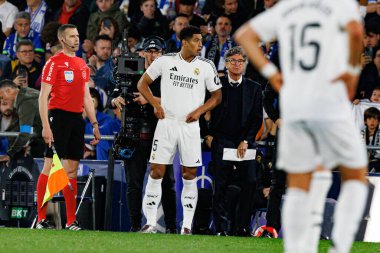 Jude Bellingham, Estadio Coliseum 'daki Getafe CF ve Real Madrid CF takımları arasında oynanan LaLiga EA SPORTS maçı sırasında görüldü (Maciej Rogowski)