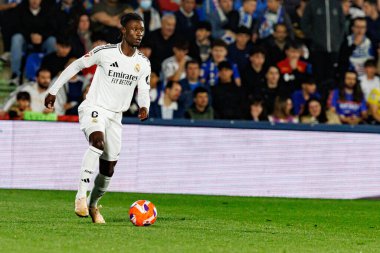 Eduardo Camavinga, LaLiga EA SPORTS maçı sırasında Estadio Coliseum 'daki Getafe CF ve Real Madrid CF takımları arasında görüldü (Maciej Rogowski)