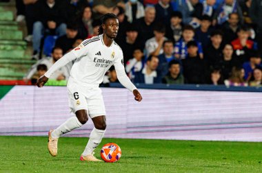 Eduardo Camavinga, LaLiga EA SPORTS maçı sırasında Estadio Coliseum 'daki Getafe CF ve Real Madrid CF takımları arasında görüldü (Maciej Rogowski)