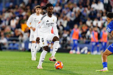 Eduardo Camavinga, LaLiga EA SPORTS maçı sırasında Estadio Coliseum 'daki Getafe CF ve Real Madrid CF takımları arasında görüldü (Maciej Rogowski)