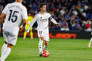 Lucas Vazquez, LaLiga EA SPORTS maçı sırasında Estadio Coliseum 'da Getafe CF ve Real Madrid CF takımları arasında görüldü (Maciej Rogowski)