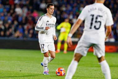 Lucas Vazquez, LaLiga EA SPORTS maçı sırasında Estadio Coliseum 'da Getafe CF ve Real Madrid CF takımları arasında görüldü (Maciej Rogowski)