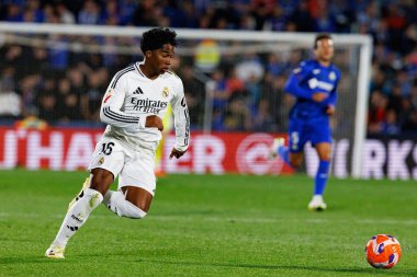 LaLiga EA SPORTS maçı sırasında Estadio Coliseum 'da Getafe CF ve Real Madrid CF takımları arasında görüldü (Maciej Rogowski)