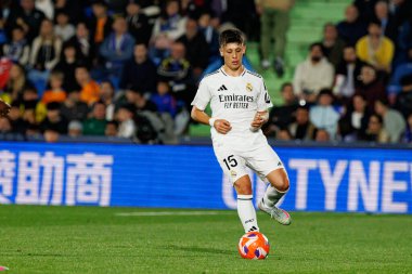 LaLiga EA SPORTS maçı sırasında Estadio Coliseum 'da Getafe CF ve Real Madrid CF takımları arasında görüldü (Maciej Rogowski)