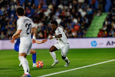 Küçük Vinicius, LaLiga EA SPORTS maçı sırasında Estadio Coliseum 'da Getafe CF ve Real Madrid CF takımları arasında görüldü (Maciej Rogowski)