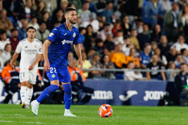 Estadio Coliseum 'daki Getafe CF ve Real Madrid CF takımları arasında LaLiga EA SPORTS maçı sırasında görülen Domingos Duarte (Maciej Rogowski)