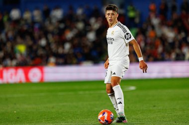 LaLiga EA SPORTS maçı sırasında Estadio Coliseum 'da Getafe CF ve Real Madrid CF takımları arasında görüldü (Maciej Rogowski)