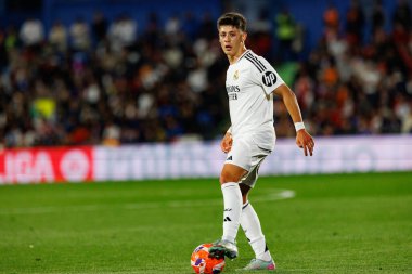 LaLiga EA SPORTS maçı sırasında Estadio Coliseum 'da Getafe CF ve Real Madrid CF takımları arasında görüldü (Maciej Rogowski)