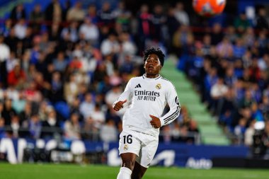 LaLiga EA SPORTS maçı sırasında Estadio Coliseum 'da Getafe CF ve Real Madrid CF takımları arasında görüldü (Maciej Rogowski)