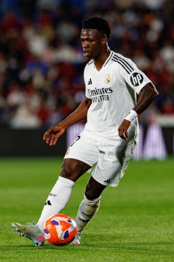Küçük Vinicius, LaLiga EA SPORTS maçı sırasında Estadio Coliseum 'da Getafe CF ve Real Madrid CF takımları arasında görüldü (Maciej Rogowski)