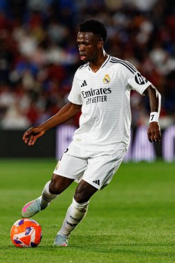 Küçük Vinicius, LaLiga EA SPORTS maçı sırasında Estadio Coliseum 'da Getafe CF ve Real Madrid CF takımları arasında görüldü (Maciej Rogowski)