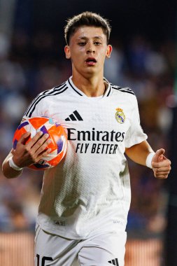 LaLiga EA SPORTS maçı sırasında Estadio Coliseum 'da Getafe CF ve Real Madrid CF takımları arasında görüldü (Maciej Rogowski)