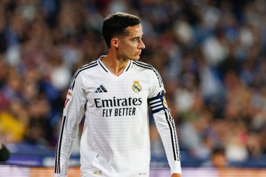 Lucas Vazquez, LaLiga EA SPORTS maçı sırasında Estadio Coliseum 'da Getafe CF ve Real Madrid CF takımları arasında görüldü (Maciej Rogowski)