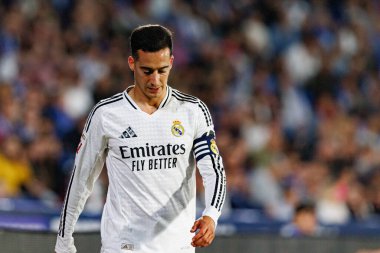 Lucas Vazquez, LaLiga EA SPORTS maçı sırasında Estadio Coliseum 'da Getafe CF ve Real Madrid CF takımları arasında görüldü (Maciej Rogowski)