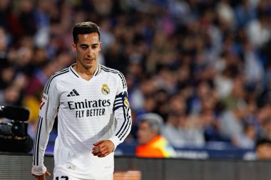 Lucas Vazquez, LaLiga EA SPORTS maçı sırasında Estadio Coliseum 'da Getafe CF ve Real Madrid CF takımları arasında görüldü (Maciej Rogowski)