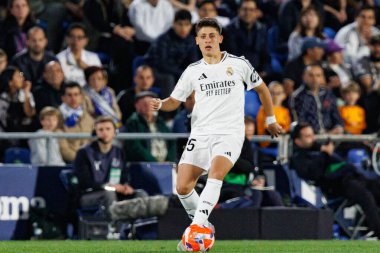LaLiga EA SPORTS maçı sırasında Estadio Coliseum 'da Getafe CF ve Real Madrid CF takımları arasında görüldü (Maciej Rogowski)