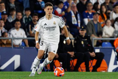 LaLiga EA SPORTS maçı sırasında Estadio Coliseum 'da Getafe CF ve Real Madrid CF takımları arasında görüldü (Maciej Rogowski)