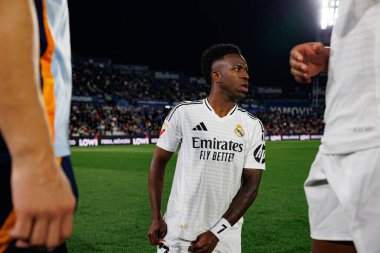 Küçük Vinicius, LaLiga EA SPORTS maçı sırasında Estadio Coliseum 'da Getafe CF ve Real Madrid CF takımları arasında görüldü (Maciej Rogowski)