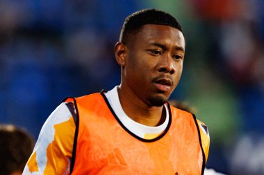 David Alaba LaLiga EA SPORTS maçı sırasında Estadio Coliseum 'da Getafe CF ve Real Madrid CF takımları arasında görüldü (Maciej Rogowski)