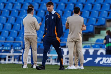 Raul Asencio, LaLiga EA SPORTS maçında Getafe CF ve Real Madrid CF takımları arasında Estadio Kolezyumu 'nda görüldü (Maciej Rogowski)