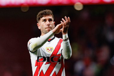 Adrian Embarba LaLiga EA SPORTS maçı sırasında Estadio Civitas Metropolitano 'da Atletico de Madrid ve Rayo Vallecano takımları arasında görüldü (Maciej Rogowski)