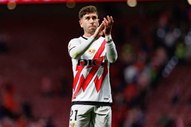 Adrian Embarba LaLiga EA SPORTS maçı sırasında Estadio Civitas Metropolitano 'da Atletico de Madrid ve Rayo Vallecano takımları arasında görüldü (Maciej Rogowski)