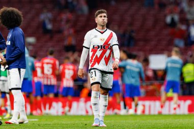 Adrian Embarba LaLiga EA SPORTS maçı sırasında Estadio Civitas Metropolitano 'da Atletico de Madrid ve Rayo Vallecano takımları arasında görüldü (Maciej Rogowski)