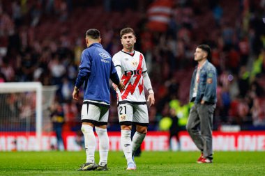 Adrian Embarba LaLiga EA SPORTS maçı sırasında Estadio Civitas Metropolitano 'da Atletico de Madrid ve Rayo Vallecano takımları arasında görüldü (Maciej Rogowski)